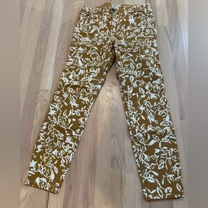 DVF x Current/Elliott Brown and White Splatter Pants